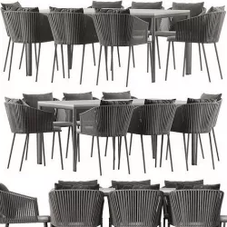 CANE-LINE  MOMENTS dining table 3D model