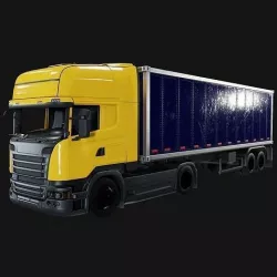 Cargo Truck Low-poly 3D model