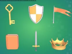 Cartoon Middle Age Icons Pack Low-poly 3D model