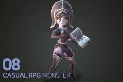 Casual RPG Monster - 8 Dark Priest Low-poly 3D model