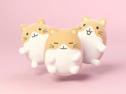 Cats Kawaii 3D model