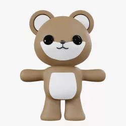 Character Bear kawaii cute 3D model