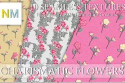 Charismatic Flowers 10 Seamless Textures Texture
