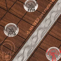 Chess Chinese XiangQi Glass Crystal MASKED and ENGRAVED 3D model