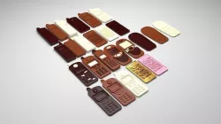 Chocolate Cell Phones Set 3D model