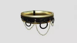 Choker Collar B07 Gold - Character Design Punk Gothic Low-poly 3D model