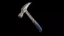Claw Hammer Irwin 16oz brushed iron Low-poly 3D model