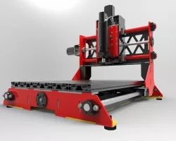 CNC Machine Low-poly 3D model