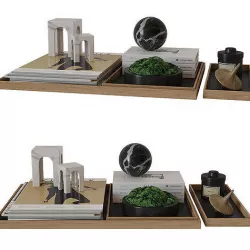 Decorative coffee table set 3 3D model