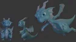 Dragon Chibi 3D model