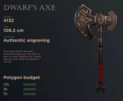 Dwarf axe 3D model