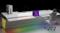 Epic Gaming Setup Desk RGB Realistic Geforce RTX Low-poly 3D model