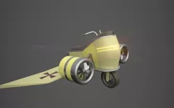 fantasy aero motorcycle Low-poly 3D model