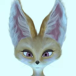 Female Fennec Fox 3D model 3D model