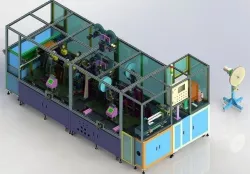 FFC mobile phone flexible flat line production line 3D model