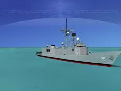FFG-25 USS Copeland Perry Class Frigate 3D model
