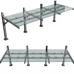 GLASS CANOPY NO13  CAR PARKING GLASS CNOPY N 3D model