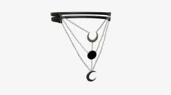 Gothic Collar H01 Black Silver - Character Fashion Design Low-poly 3D model
