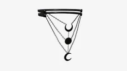 Gothic Collar H05 Full Black - Character Fashion Design Low-poly 3D model