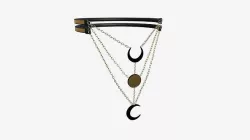 Gothic Collar H06 Gold - Character Fashion Design Low-poly 3D model