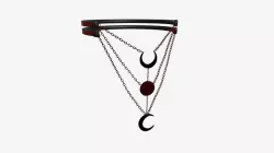 Gothic Collar H07 Red - Character Fashion Design Low-poly 3D model