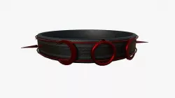 Gothic Collar I03 Black Red - Character Fashion Design Low-poly 3D model