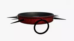 Gothic Collar J07 Red - Character Fashion Design Low-poly 3D model