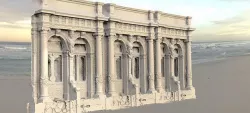 Greek Goddess Statue pillar wall 3D model