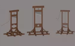 Guillotine Low-poly 3D model