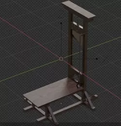 Guillotine Low-poly 3D model