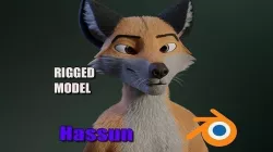 Hassun Anthro Fox 3D model