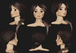 Head Female Character -Mona 3D model