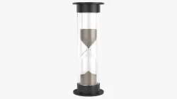 Hourglass sandglass egg sand timer cylindrical shape small 3D model