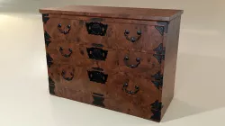 Japanese folk art chest of drawer 3D model
