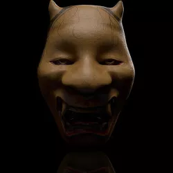 Japanese Noh Mask 3D model
