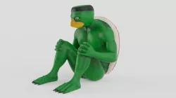 Kappa Low-poly 3D model