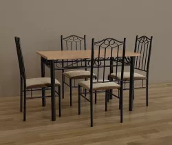 Kitchen dining furniture set Low-poly 3D model