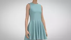 Knit Tunic with Circle Skirt 3D model