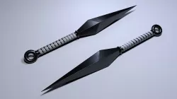 Kunai ninja from naruto Low-poly 3D model
