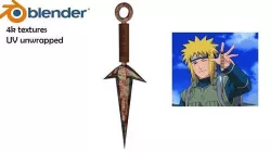 Kunai Ninja Weapon Low-poly 3D model