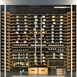 Large wine cooler with wine bottles 3D model