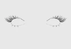 Long Black Eyelashes  3D model