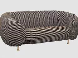 LUCIEN Sofa oblique ebony Kelly Wearstler 3D model