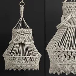 macrame chandelier 01 3D model