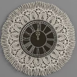 macrame clock 03 3D model