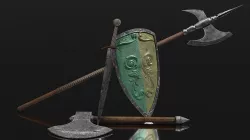 Medieval fantasy Weapons Low-poly 3D model