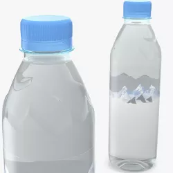 Mineral Water 500ml Plastic Bottle 3D model