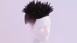 Mini Dreadlocks Spiky Hairstyle Low-poly 3D model