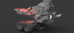 Moon Ship Trekker Ship 3D model