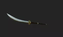 Naginata Low-poly 3D model